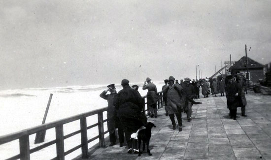 Promenade in Westerland bei Sturm