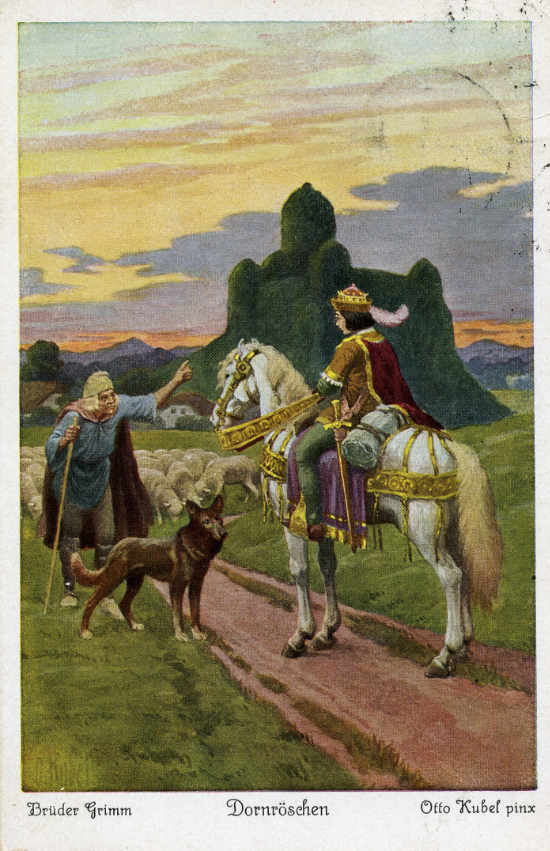 Märchenpostkarte von Hans Johler an Klein Karin