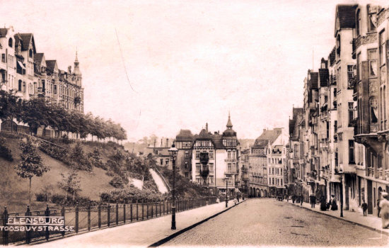 Toosbuystraße in Flensburg um 1927